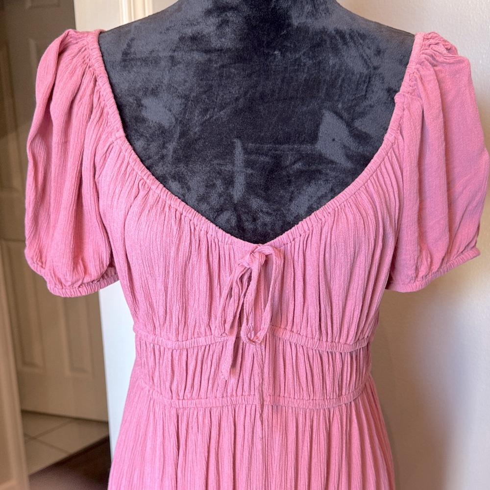 Hint of Blush Pink Midi Dress Lg - Picture 5 of 8
